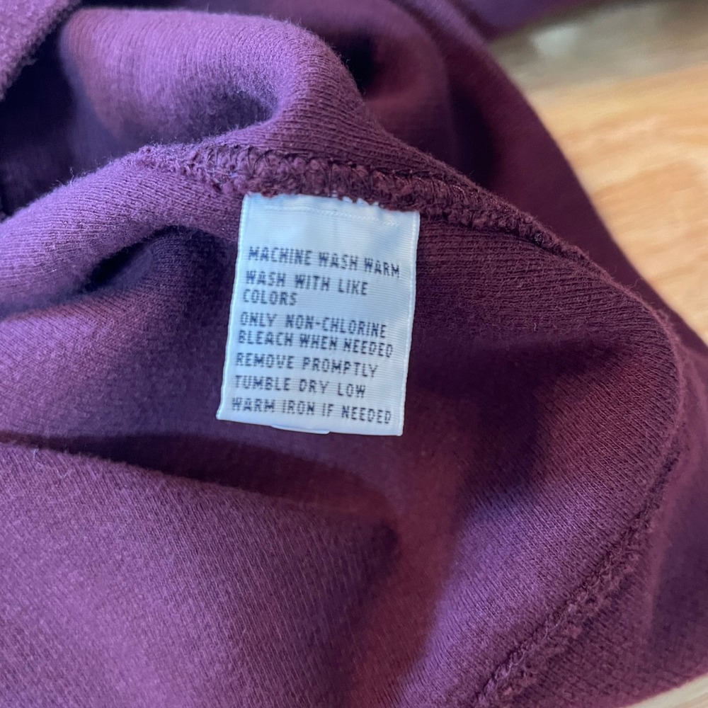 Polo Ralph Lauren Mens XL Burgundy Maroon Cotton Crewneck Sweatshirt Blue Pony - Picture 4 of 7